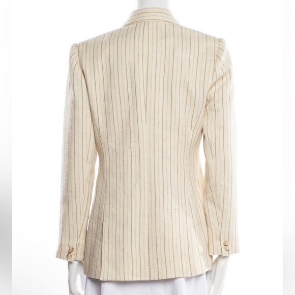 L'Agence Clementine Linen Pin-Striped Blazer - Picture 9 of 10